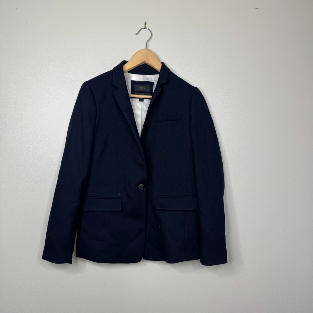J.Crew Navy Wool Regent Blazer Jacket Size 4